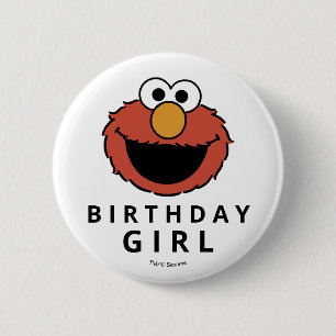 Sesame Street Elmo - Eerste verjaardag knop Ronde Button 5,7 Cm