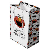 Sesame Street | Elmo - Eerste verjaardag middelgro Medium Cadeauzakje (Achterkant Gekanteld)