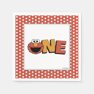 Sesame Street Elmo - Eerste verjaardag servetten