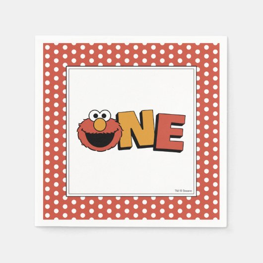 Sesame Street | Elmo - Eerste verjaardag servetten (Voorkant)