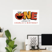 Sesame Street | Elmo - Eerste verjaardagsposter Poster (Thuiskantoor)