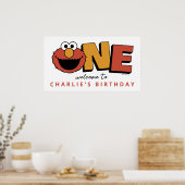 Sesame Street | Elmo - Eerste verjaardagsposter Poster (Keuken)