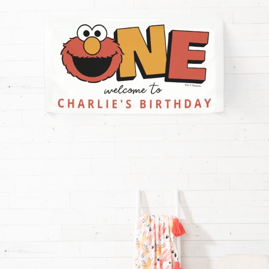 Sesame Street | Elmo - First Birthday Banner (Insitu)