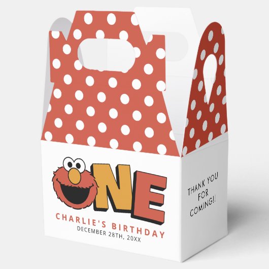 Sesame Street | Elmo - First Birthday Favor Boxes Bedankdoosjes (Geopend)