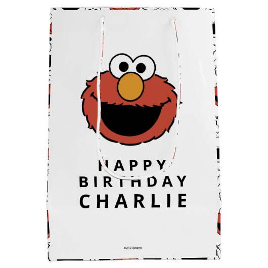 Sesame Street | Elmo - First Birthday Medium Gift  Medium Cadeauzakje (Achterkant)