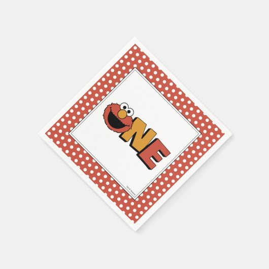 Sesame Street | Elmo - First Birthday Napkins Servet (Hoek)