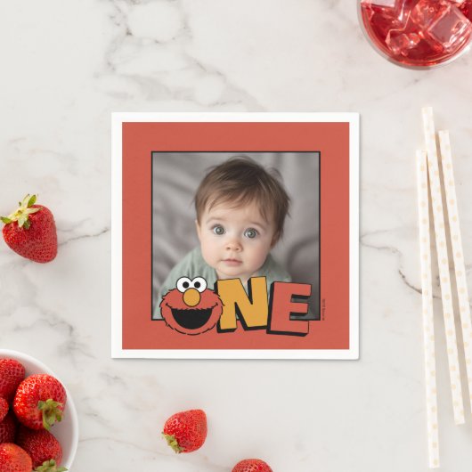 Sesame Street | Elmo - First Birthday Napkins Servet (Insitu)