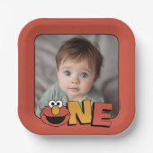 Sesame Street | Elmo - First Birthday Paper Plates Papieren Bordje (Voorkant)