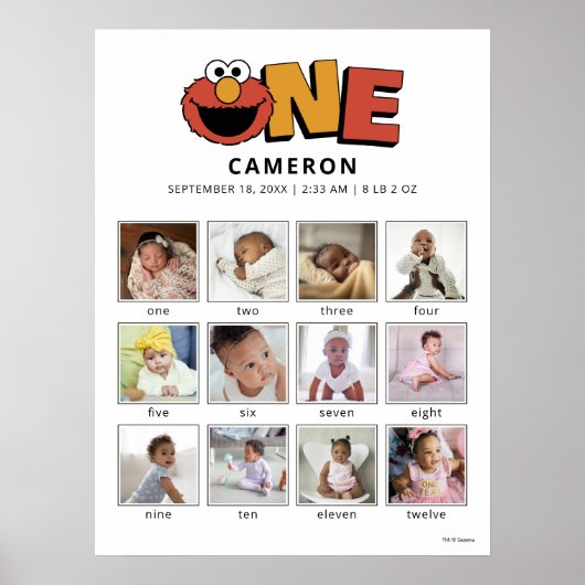 Sesame Street | Elmo First Birthday Poster (Voorkant)