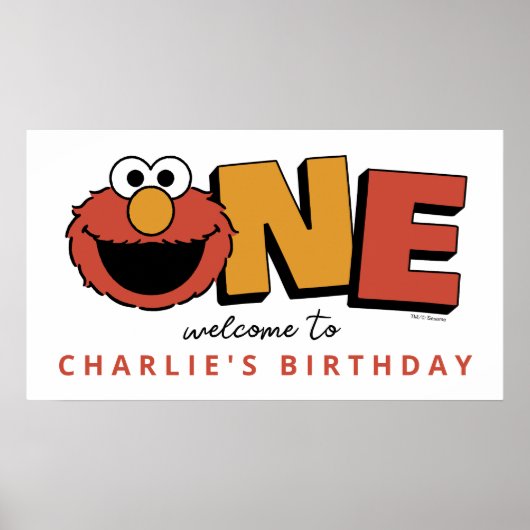 Sesame Street | Elmo - First Birthday Poster (Voorkant)