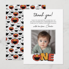 Sesame Street | Elmo - First Birthday Thank You Ca Bedankkaart