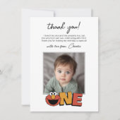 Sesame Street | Elmo - First Birthday Thank You Ca Bedankkaart (Voorkant)