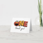 Sesame Street | Elmo - First Birthday Thank You Ca Bedankkaart (Voorkant)