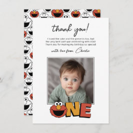 Sesame Street | Elmo - First Birthday Thank You Ca Bedankkaart