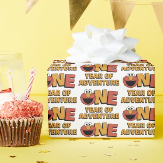 Sesame Street | Elmo - First Birthday Wrapping Pap Cadeaupapier (Verjaardagsfeest)