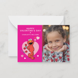 Sesame Street   Elmo Foto Valentijnskaart Notitiekaartje