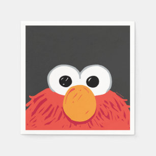Sesame Street   Elmo Groot Gezicht Servet