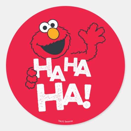 Sesame Street | Elmo - Ha Ha Ha! Ronde Sticker (Voorkant)
