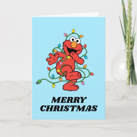Sesame Street | Elmo Kerstverlichting Kaart (Voorkant)
