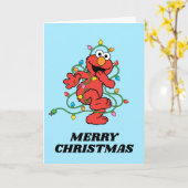Sesame Street | Elmo Kerstverlichting Kaart (Gele Bloem)