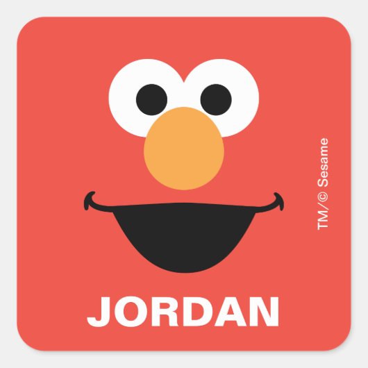 Sesame Street Elmo - Labelstickers voor school Vierkante Sticker (Voorkant)