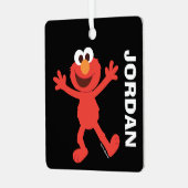 Sesame Street | Elmo met naam Metalen Ornament (Voorkant links)