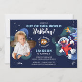 Sesame Street | Elmo - Outer Space Verjaardagsfoto Kaart (Voorkant)