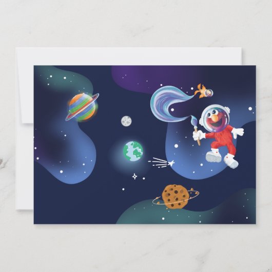 Sesame Street | Elmo - Outer Space Verjaardagsfoto Kaart (Achterkant)