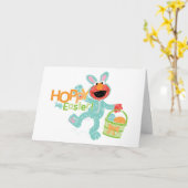 Sesame Street - Elmo | Prettig Pasen Kaart (Gele Bloem)