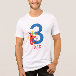 Sesame Street   Elmo - Regenboog Verjaardag Papa Tri-Blend Shirt