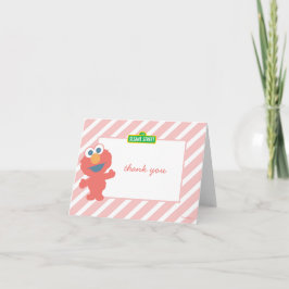 Sesame Street | Elmo - Roze bedankkaart