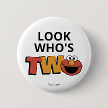 Sesame Street | Elmo - Second Birthday Button