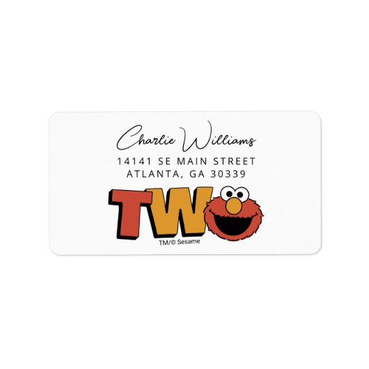 Sesame Street | Elmo - Second Birthday Label (Voorkant)