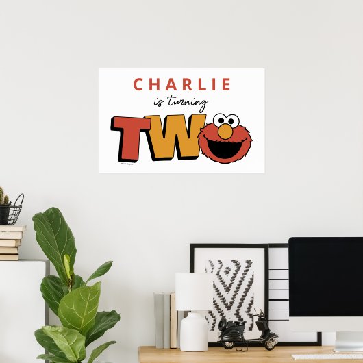 Sesame Street | Elmo - Second Birthday Poster (Thuiskantoor)
