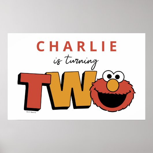 Sesame Street | Elmo - Second Birthday Poster (Voorkant)