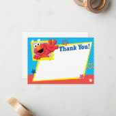 Sesame Street | Elmo - Stippen & Sterren Bedankt Notitiekaartje (Voorkant / Achterkant in situ)