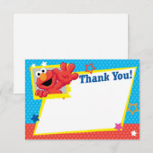 Sesame Street | Elmo - Stippen & Sterren Bedankt Notitiekaartje (Voorkant / Achterkant)