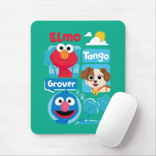 Sesame Street   Elmo, Tango, & Grover Park Grafisc Muismat