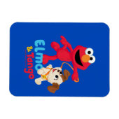 Sesame Street | Elmo & Tango hardlopen Magneet (Horizontaal)