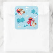 Sesame Street | Elmo & Tango Patroon Vierkante Sticker (Tas)