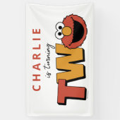 Sesame Street | Elmo - Tweede verjaardagsbanner Spandoek (Verticaal)