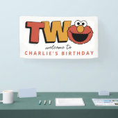 Sesame Street | Elmo - Tweede verjaardagsbanner Spandoek (Beurs)