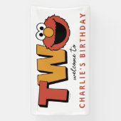 Sesame Street | Elmo - Tweede verjaardagsbanner Spandoek (Verticaal)