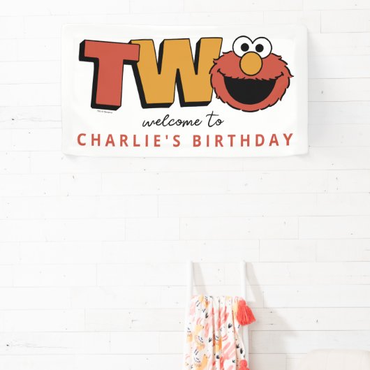 Sesame Street | Elmo - Tweede verjaardagsbanner Spandoek (Insitu)