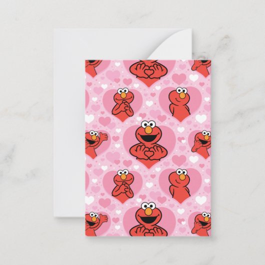 Sesame Street | Elmo Valentine Pattern Notitiekaartje (Voorkant)