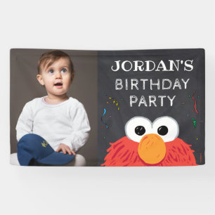 Sesame Street   Elmo Verjaardags Krijtbord Spandoek