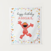 Sesame Street Elmo | Verjaardagskleurpotlood Wandkleed (Voorkant)