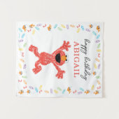 Sesame Street Elmo | Verjaardagskleurpotlood Wandkleed (Voorkant (horizontaal))