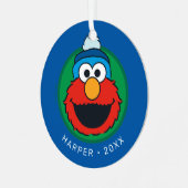 Sesame Street Elmo Winter Elmo Beanie Metalen Ornament (Voorkant links)
