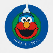 Sesame Street Elmo Winter Elmo Beanie Metalen Ornament (Voorkant)